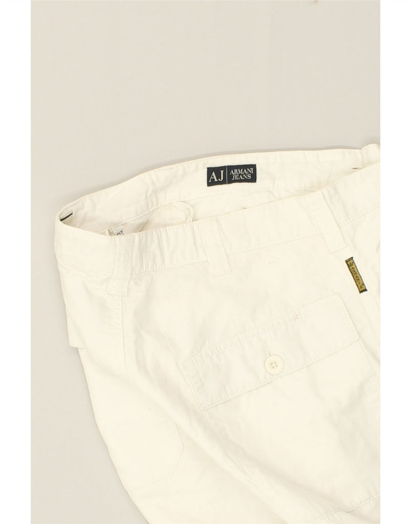 ARMANI JEANS Womens Straight Casual Trousers W31 L29 White | Vintage Armani Jeans | Thrift | Second-Hand Armani Jeans | Used Clothing | Messina Hembry 