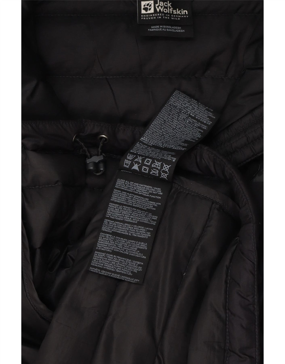 Jack Wolfskin Mens Padded Jacket UK 42 XL Black Polyester