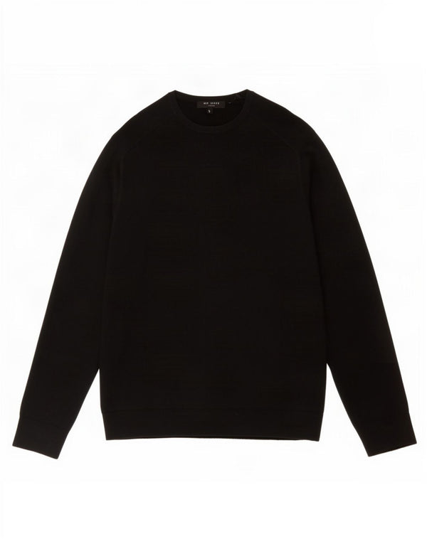 Ted Baker Mens Crew Neck Jumper Sweater Size 3 Medium Black