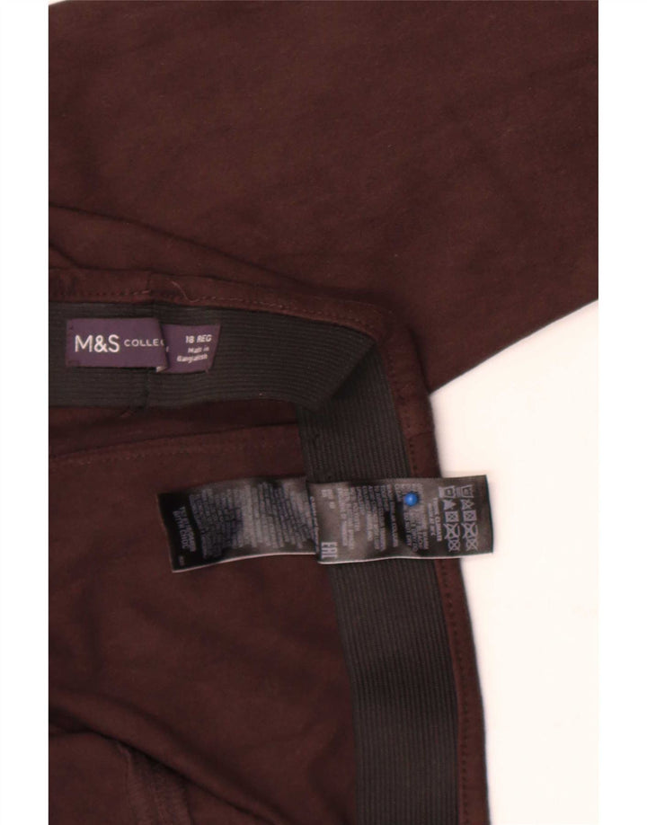 Marks & Spencer Womens Leggings UK 18 XL Brown Polyester
