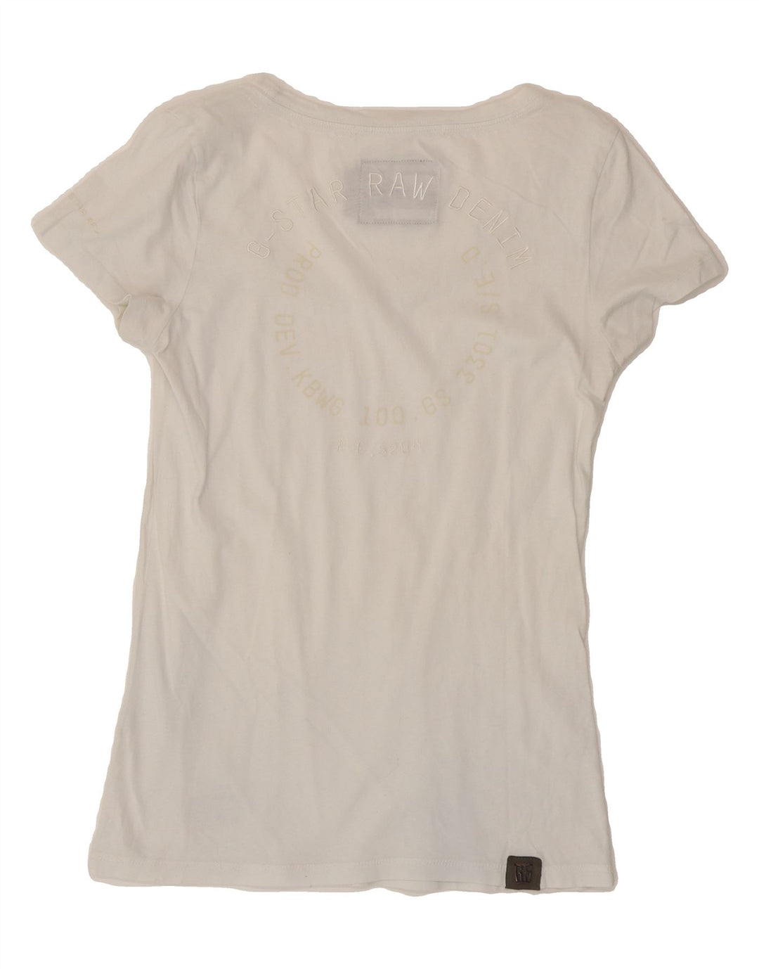 G-STAR Womens T-Shirt Top UK 12 Medium White Cotton Vintage G-Star and Second-Hand G-Star from Messina Hembry 