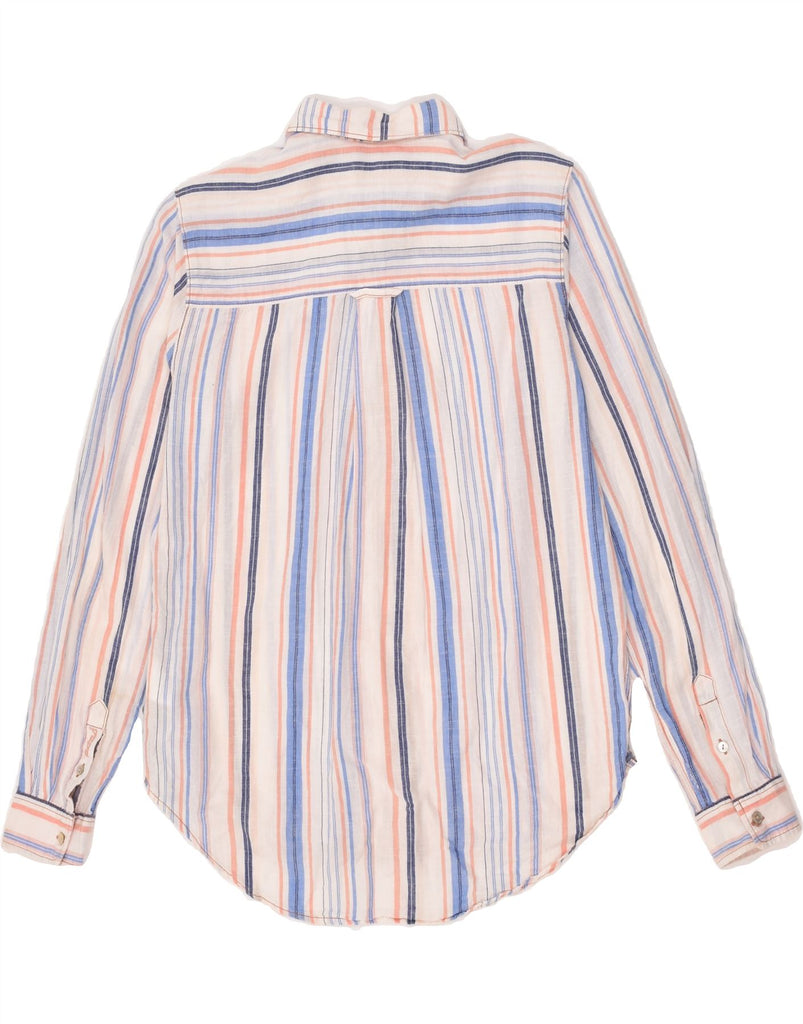 PEPE JEANS Womens Loose Fit Shirt UK 6 XS Multicoloured Striped Cotton | Vintage PEPE Jeans | Thrift | Second-Hand PEPE Jeans | Used Clothing | Messina Hembry 