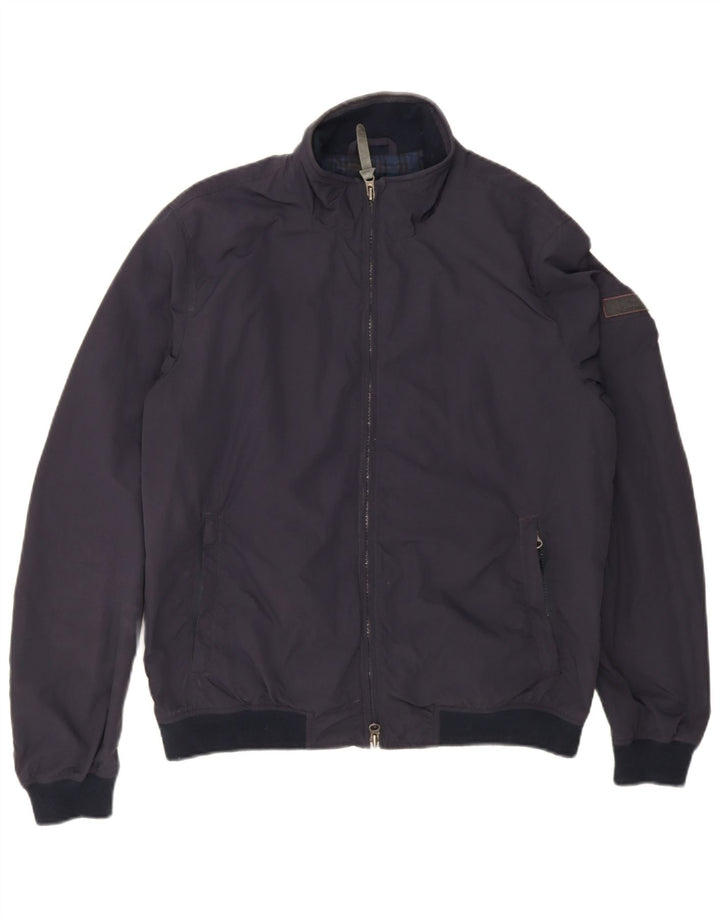 Woolrich Mens Bomber Jacket UK 40 Large Navy Blue Polyamide