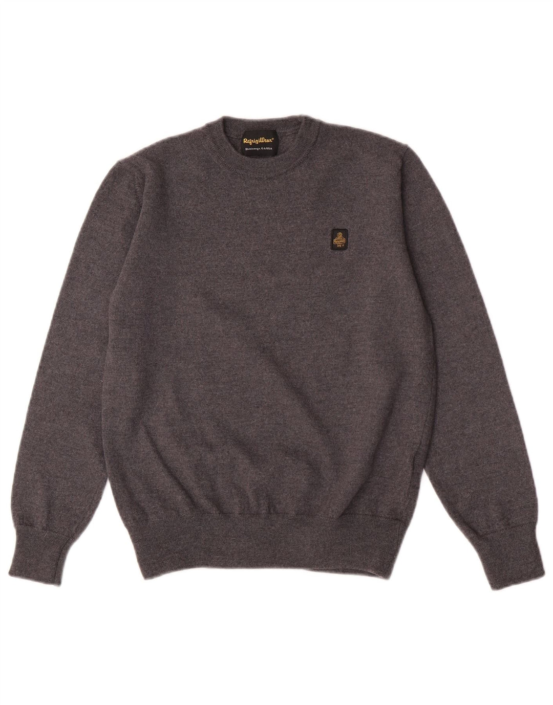 Refrigiwear Boys Crew Neck Jumper Sweater 11-12 Years Medium Grey Wool