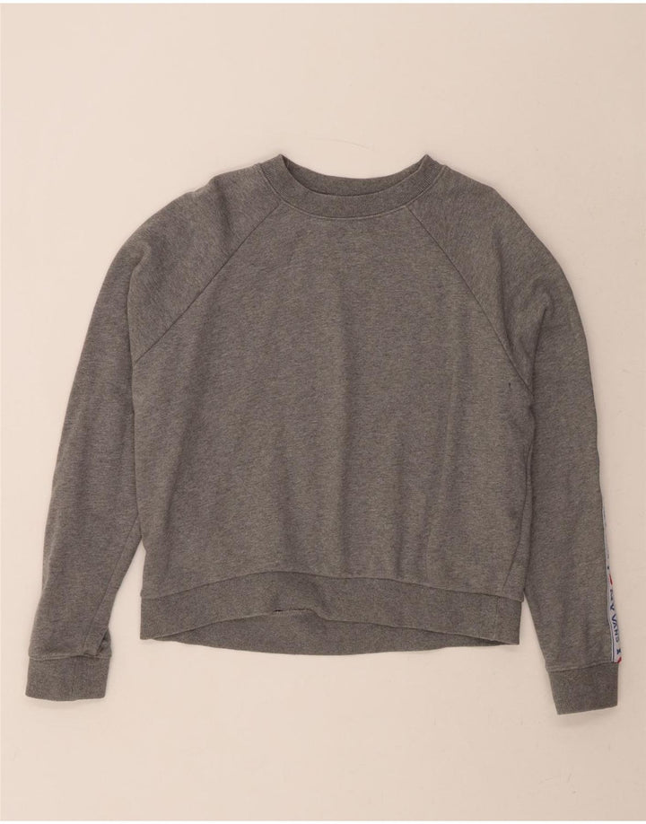 VANS Womens Graphic Oversized Sweatshirt Jumper UK 14 Medium Grey Cotton Vintage Vans and Second-Hand Vans from Messina Hembry 