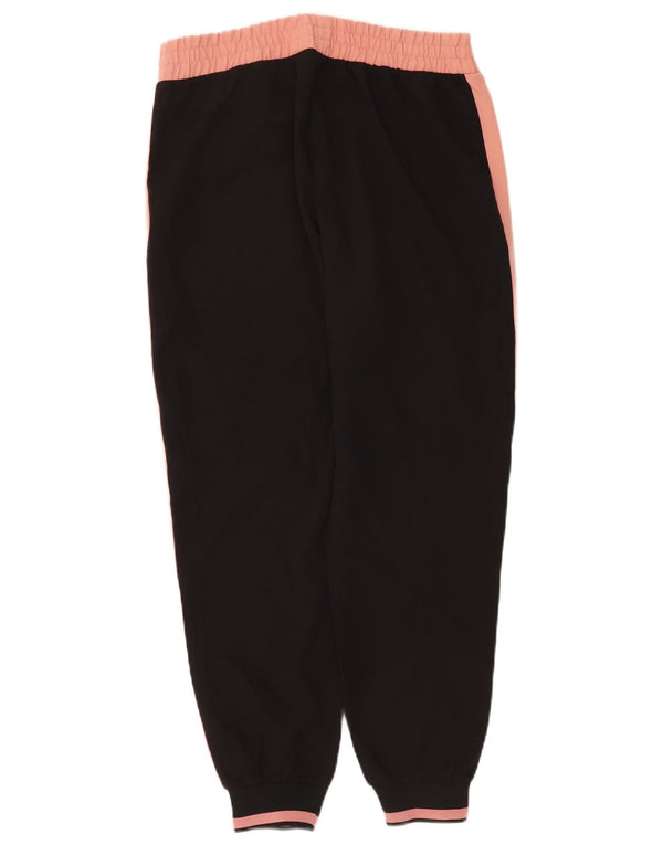 Zara Womens Tracksuit Trousers Joggers UK 14 Medium Black Colourblock