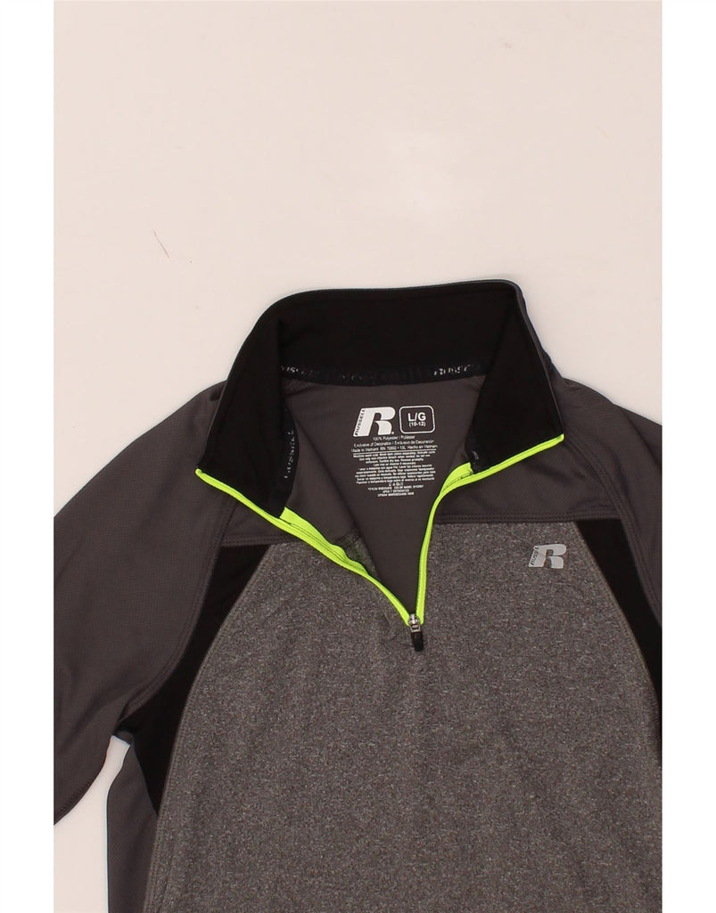 RUSSELL ATHLETIC Boys Pullover Tracksuit Top 10-11 Years Large  Grey Vintage Russell Athletic and Second-Hand Russell Athletic from Messina Hembry 
