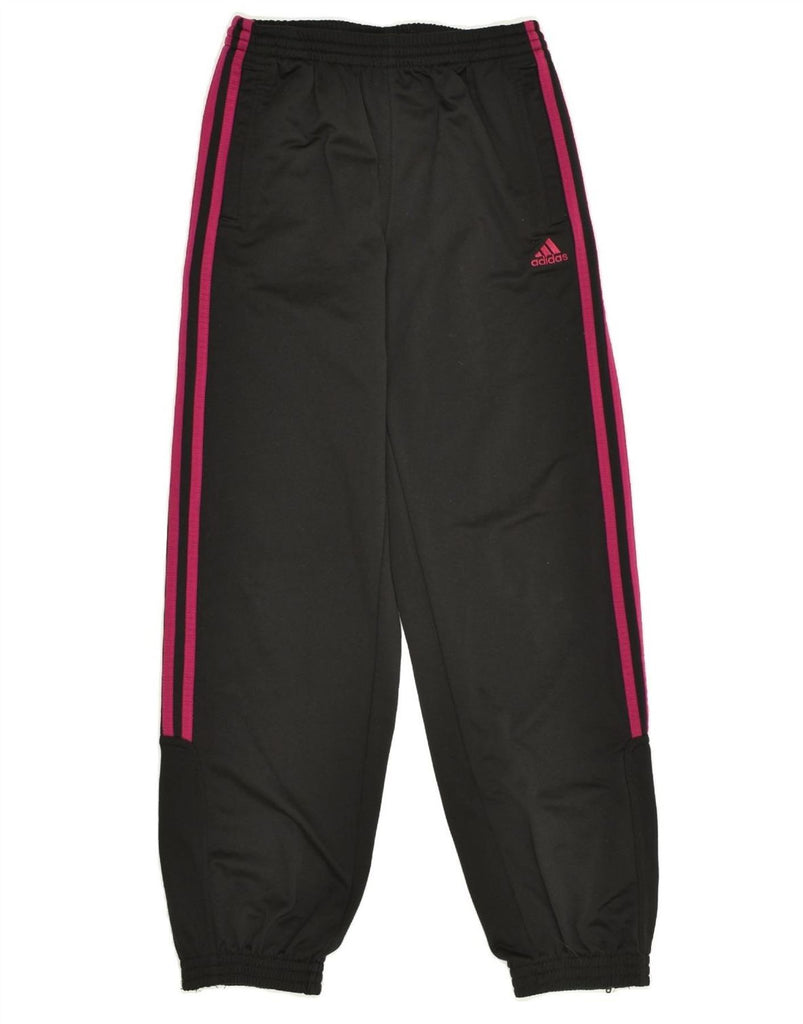 ADIDAS Girls Tracksuit Trousers Joggers 11-12 Years Black Polyester | Vintage Adidas | Thrift | Second-Hand Adidas | Used Clothing | Messina Hembry 