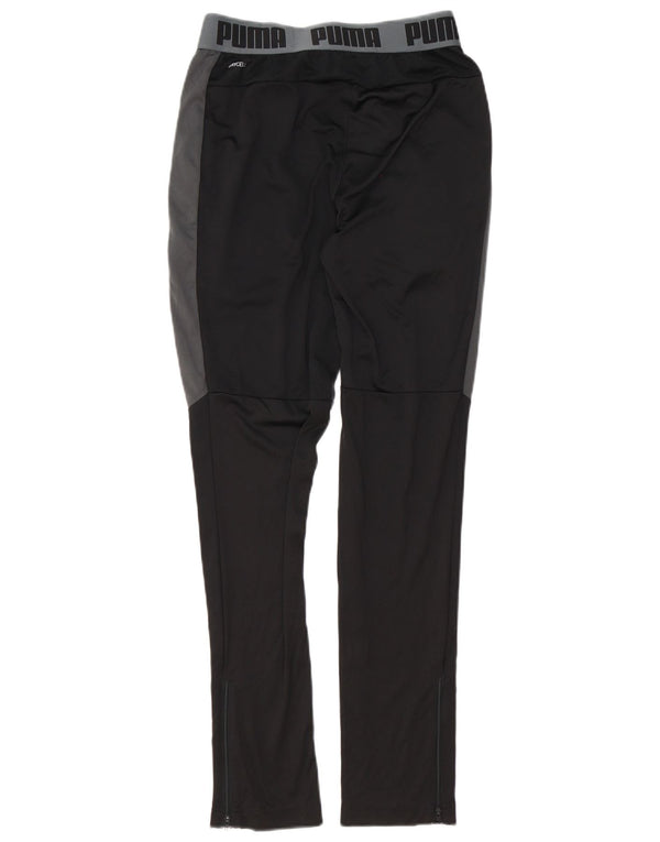Puma Mens Tracksuit Trousers Small Black Colourblock Polyester Sports