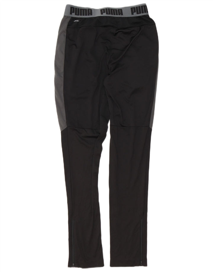 Puma Mens Tracksuit Trousers Small Black Colourblock Polyester Sports