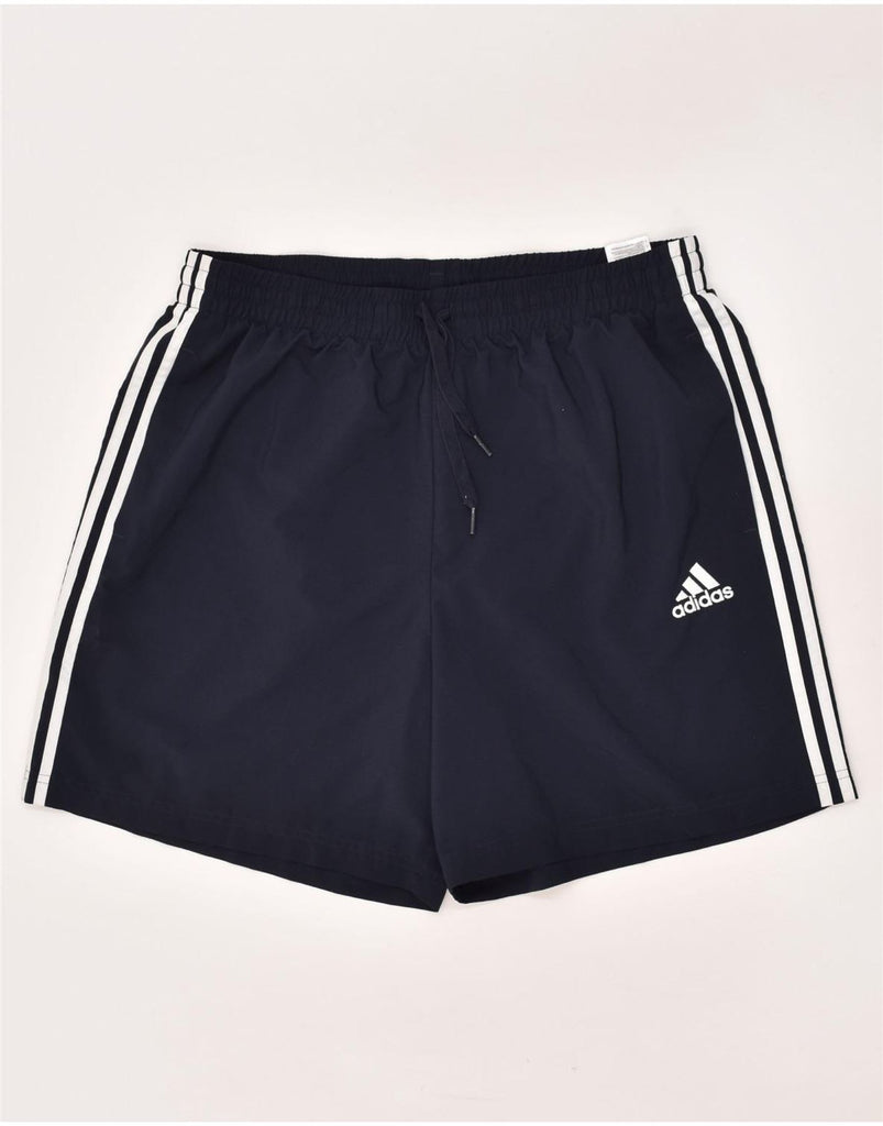 ADIDAS Mens Sport Shorts XL Navy Blue Polyester | Vintage Adidas | Thrift | Second-Hand Adidas | Used Clothing | Messina Hembry 