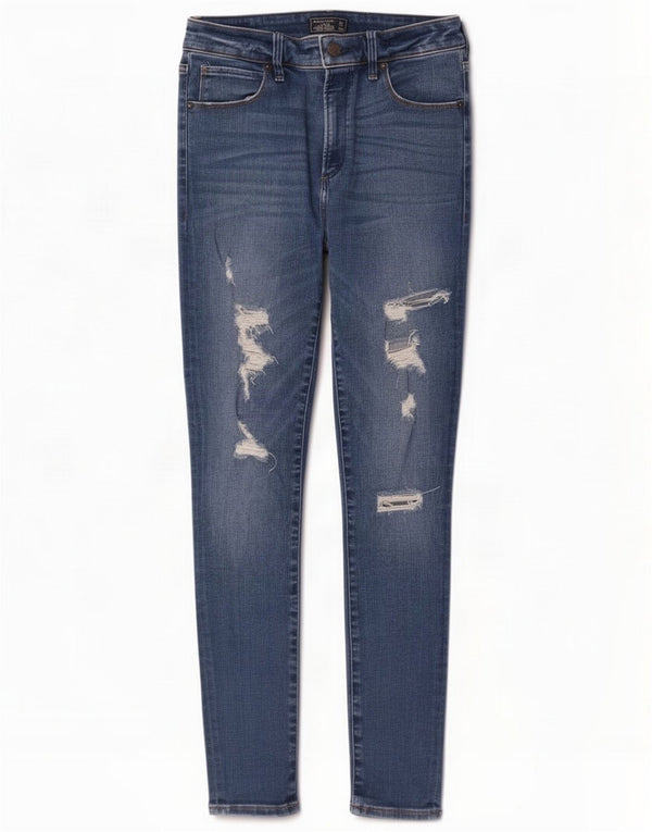 Abercrombie & Fitch Womens High Rise Skinny Jeans US 6 Medium W28 L28 Blue