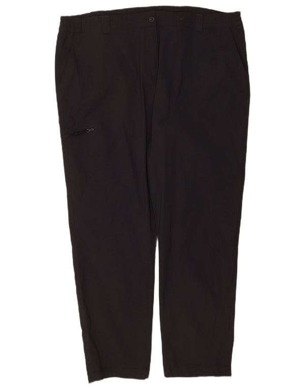 Mountain Warehouse Womens Straight Cargo Trousers UK 20 2XL W40 L30 Black