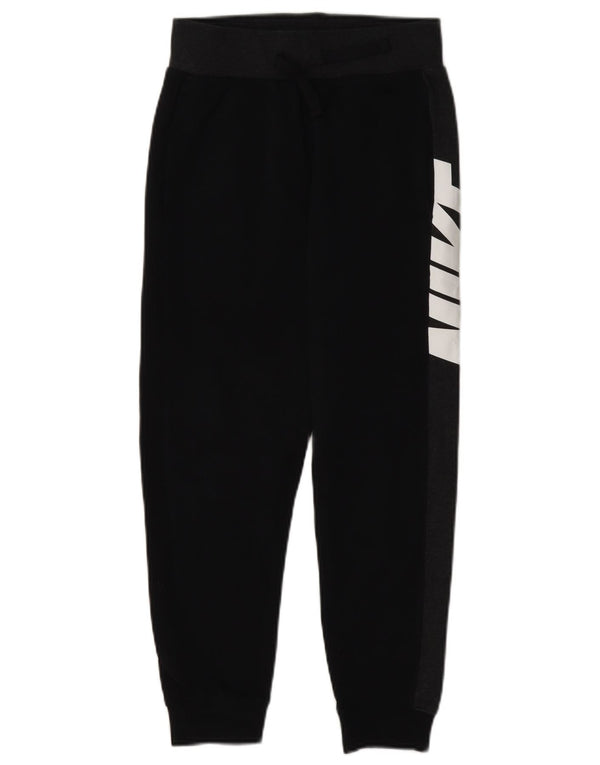 Nike Boys Graphic Tracksuit Trousers Joggers 8-9 Years Small Black