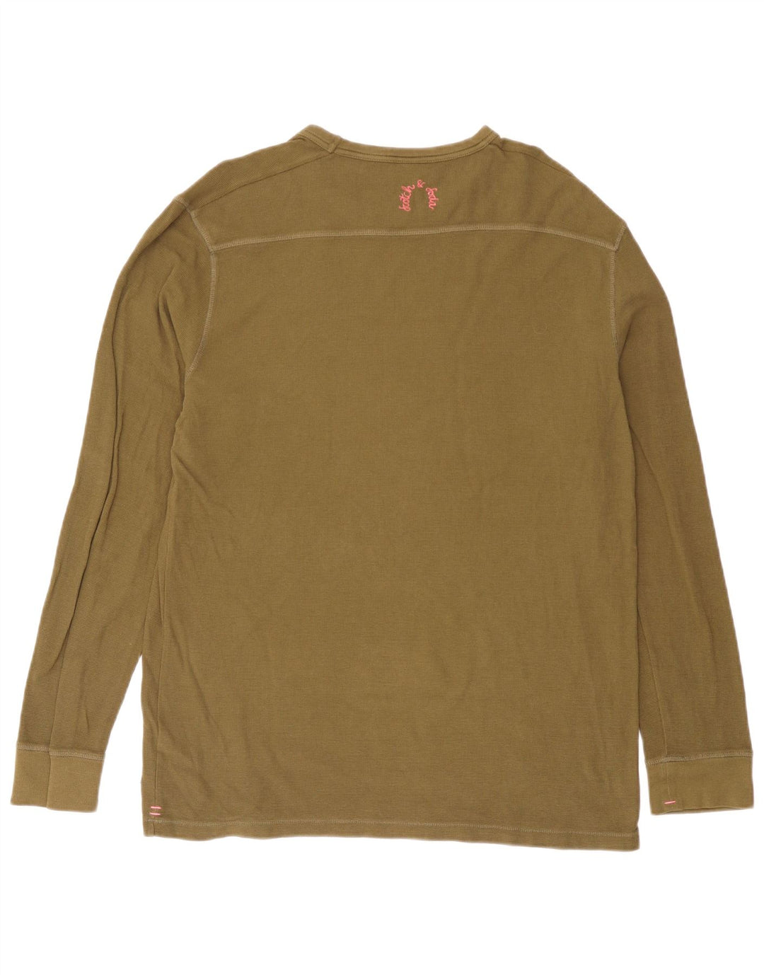 Scotch & Soda Mens Top Long Sleeve Large Khaki Cotton