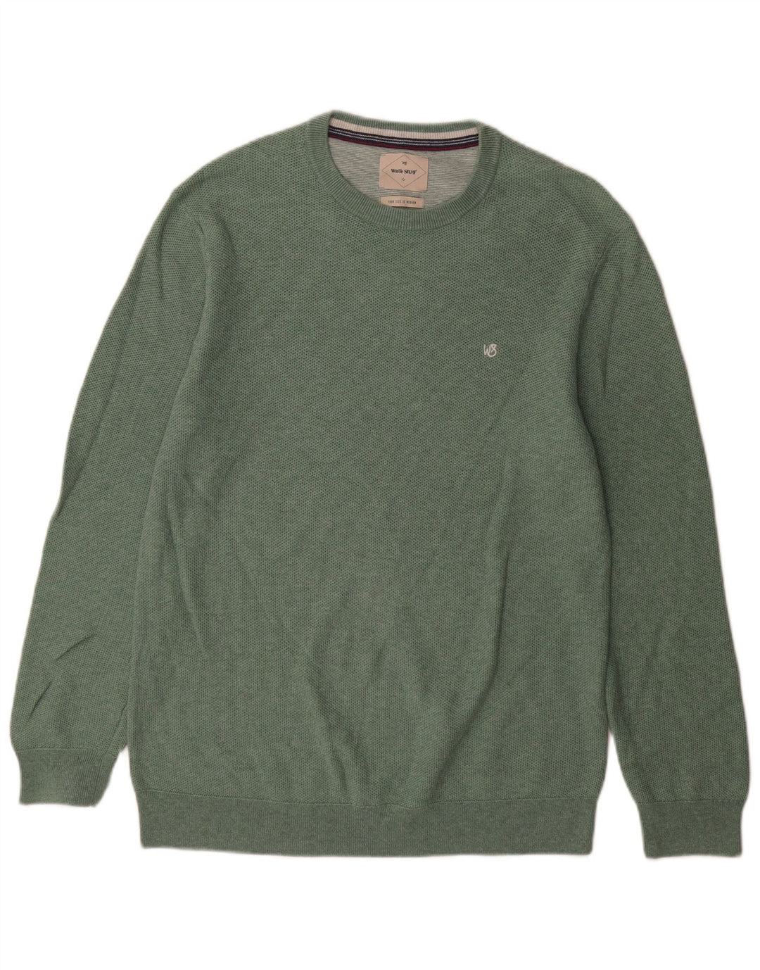 White Stuff Mens Crew Neck Jumper Sweater Medium Green Cotton