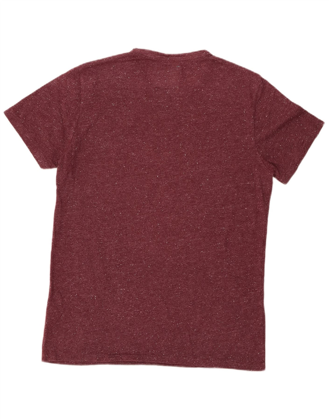 SUPERDRY Mens Graphic T-Shirt Top XL Burgundy Flecked Cotton