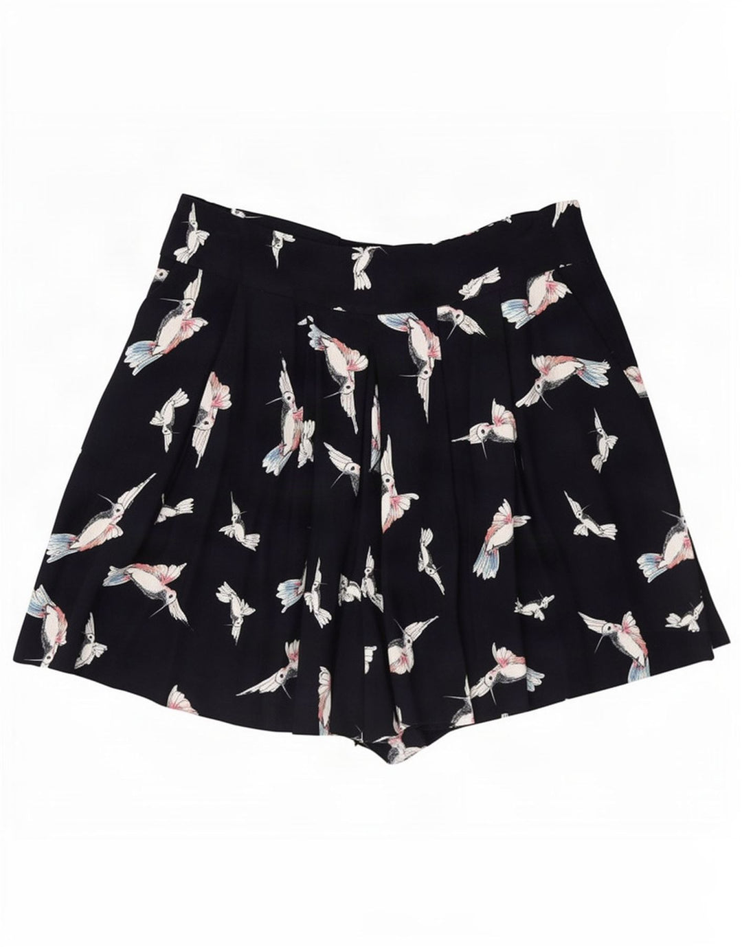 Zara Womens Graphic Pegged Casual Shorts Medium W28 Navy Blue