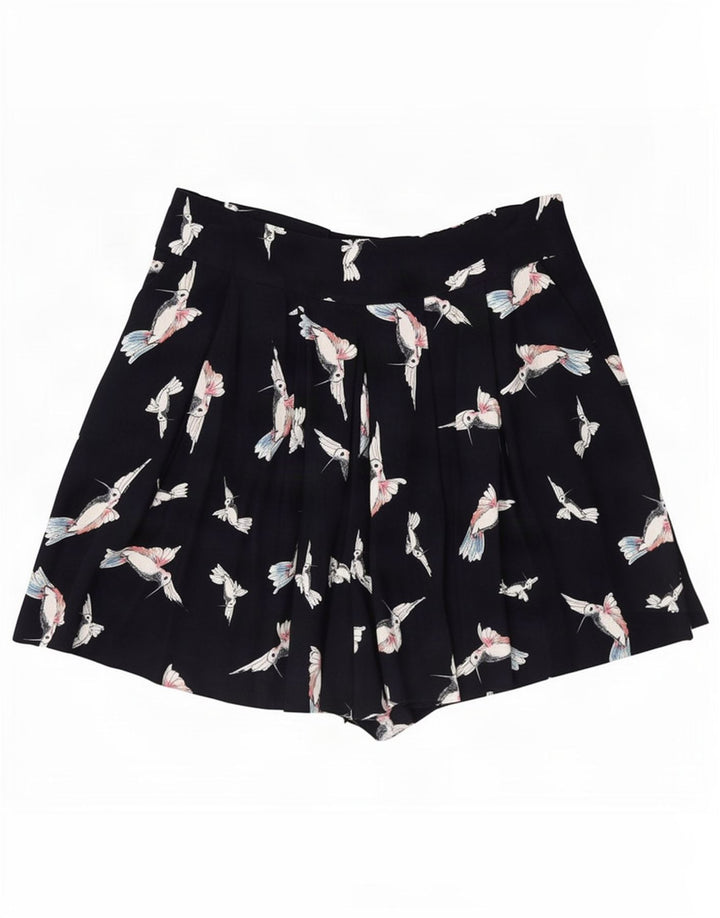 Zara Womens Graphic Pegged Casual Shorts Medium W28 Navy Blue