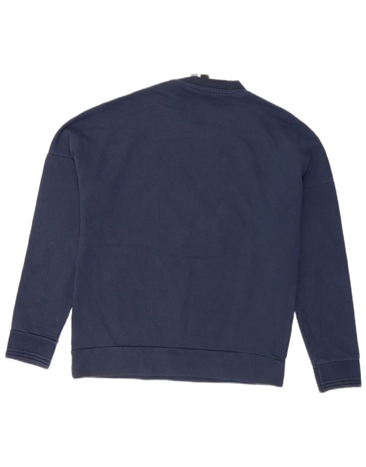Adidas Mens Graphic Regular Fit Sweatshirt Jumper Large Navy Blue Cotton