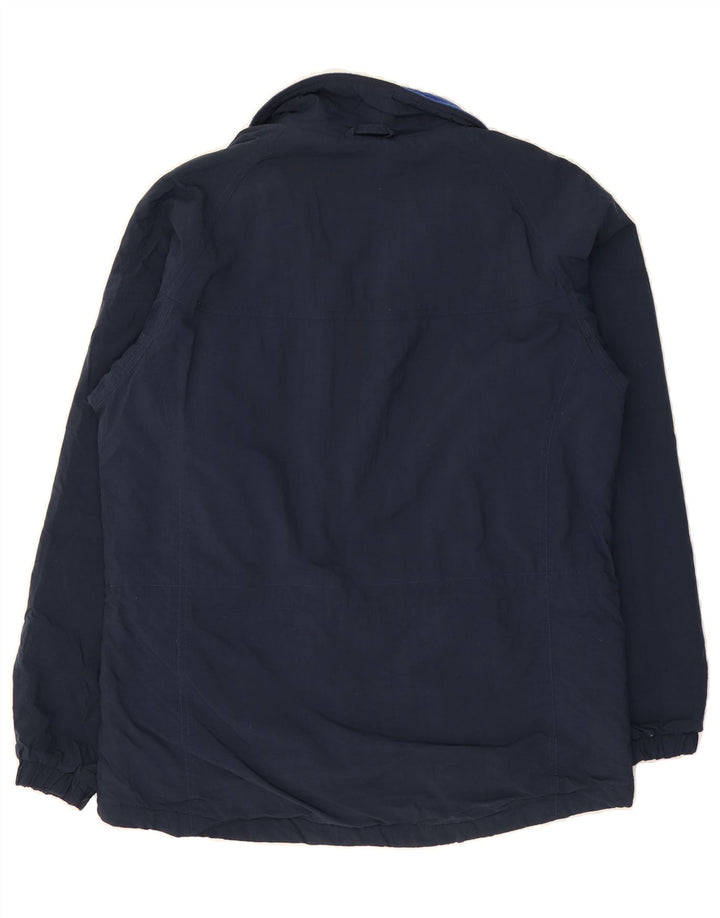 COLUMBIA Womens Windbreaker Jacket UK 14 Medium Navy Blue Nylon Vintage Columbia and Second-Hand Columbia from Messina Hembry 