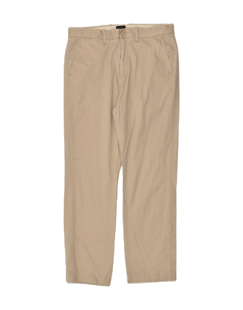 J. CREW Mens Stretch Straight Chino Trousers W31 L32 Beige Cotton | Vintage J. Crew | Thrift | Second-Hand J. Crew | Used Clothing | Messina Hembry 