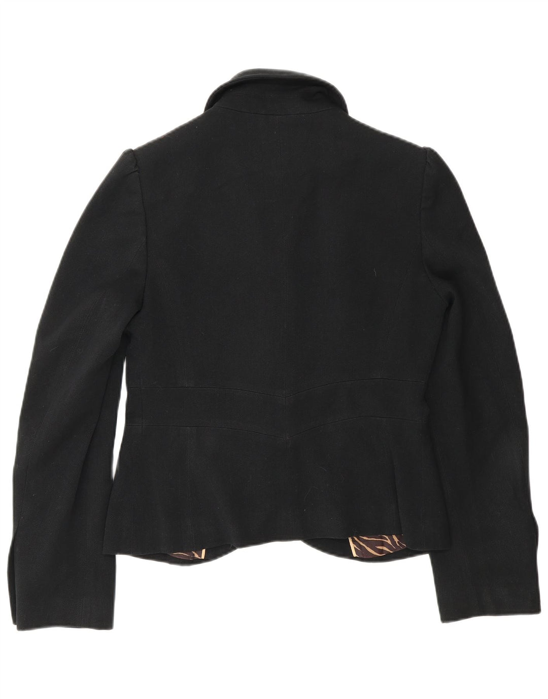 Marks & Spencer Womens 1 Button Blazer Jacket UK 10 Small Black Polyester