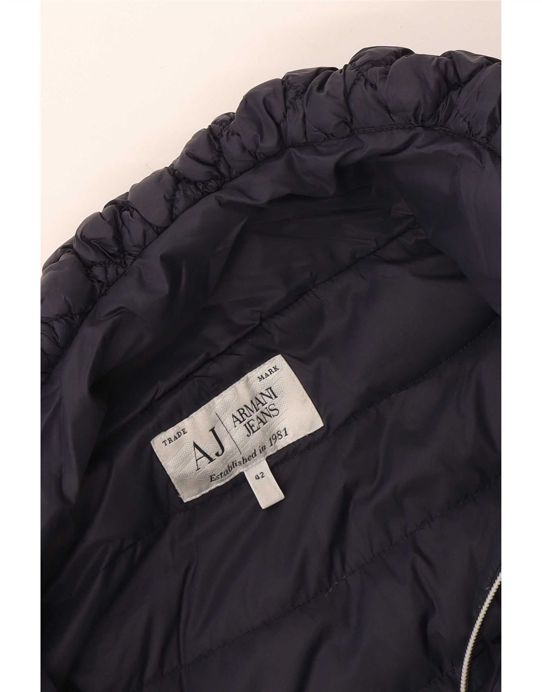 Armani Jeans Womens Padded Jacket IT 42 Medium Navy Blue