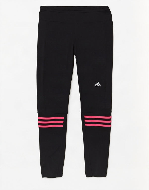 Adidas Womens Crop Leggings UK 12/14 Medium Black Polyester