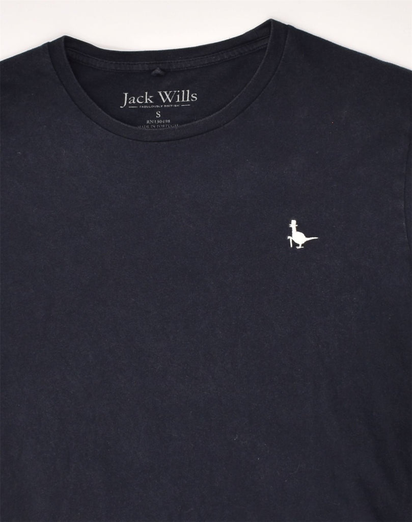 JACK WILLS Mens T-Shirt Top Small Navy Blue Cotton | Vintage Jack Wills | Thrift | Second-Hand Jack Wills | Used Clothing | Messina Hembry 