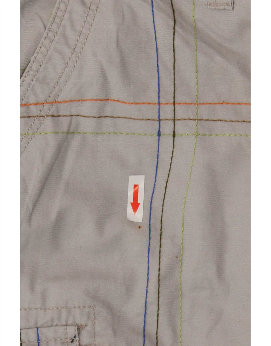 Desigual Mens Graphic Cargo Shorts W36 Large Grey Check Cotton