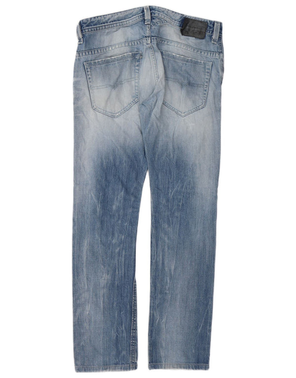 Diesel Mens Thavar Distressed Skinny Slim Jeans W30 L32 Blue Cotton