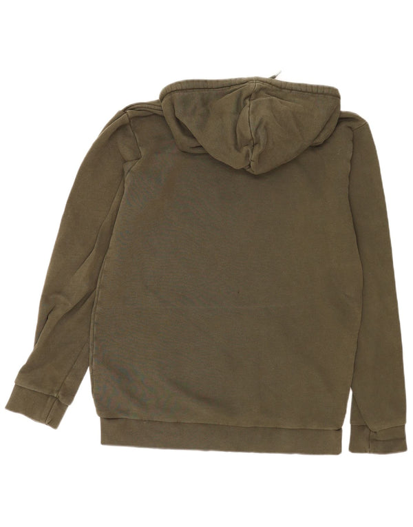 Adidas Mens Graphic Hoodie Jumper Small Green Cotton