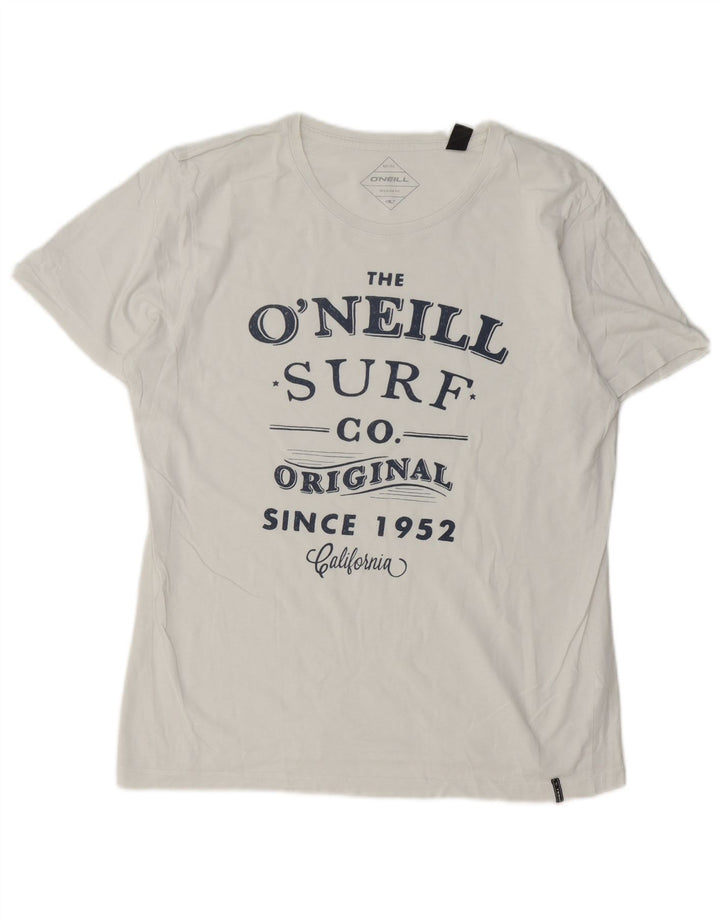 O'Neill Mens Graphic T-Shirt Top Medium White Cotton