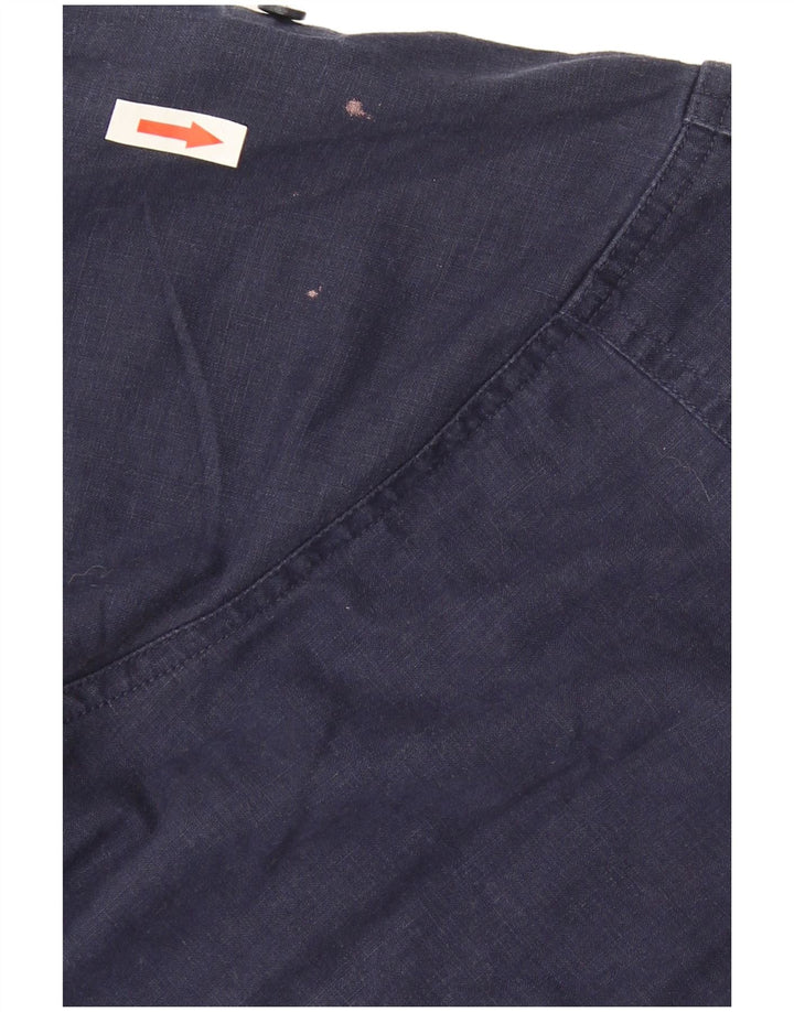 Fila Mens Military Short Sleeve Shirt Medium Navy Blue