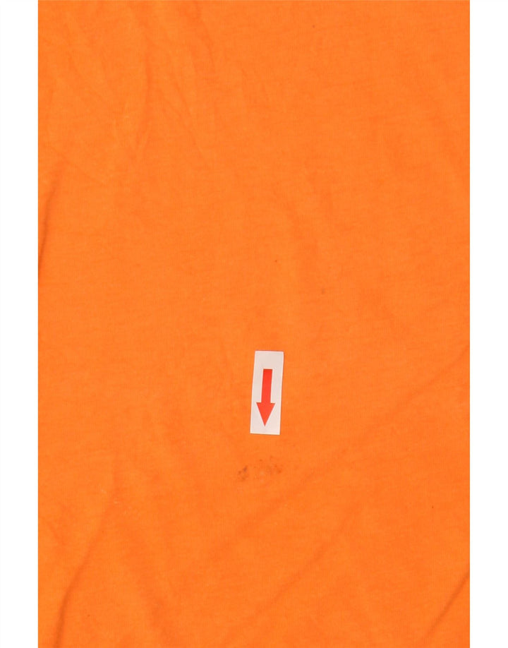 Penguin Mens Graphic T-Shirt Top Medium Orange Cotton