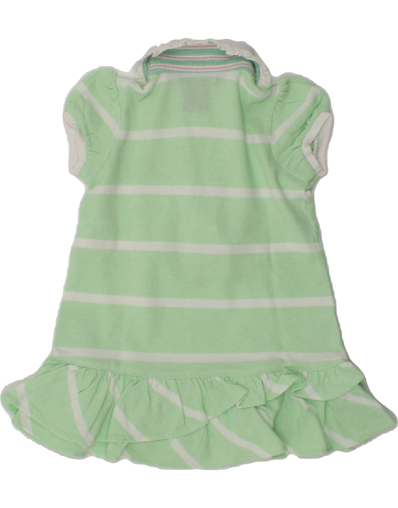 RALPH LAUREN Baby Girls Polo Dress 6-9 Months Green Striped Cotton | Vintage Ralph Lauren | Thrift | Second-Hand Ralph Lauren | Used Clothing | Messina Hembry 