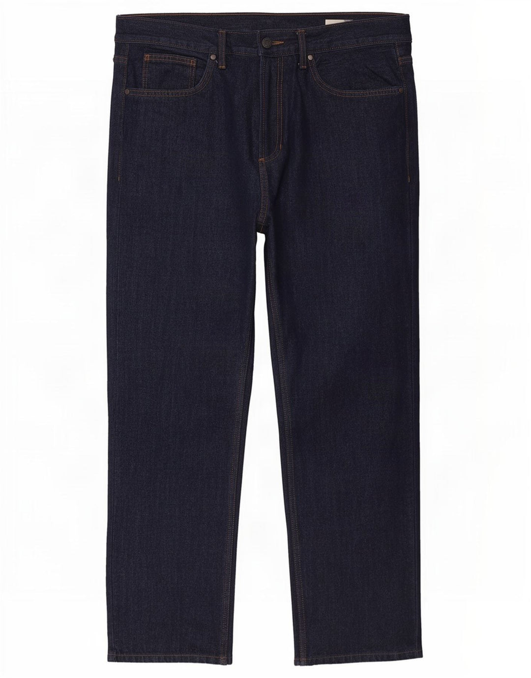 Marks & Spencer Mens Regular Straight Jeans W36 L29 Navy Blue Cotton