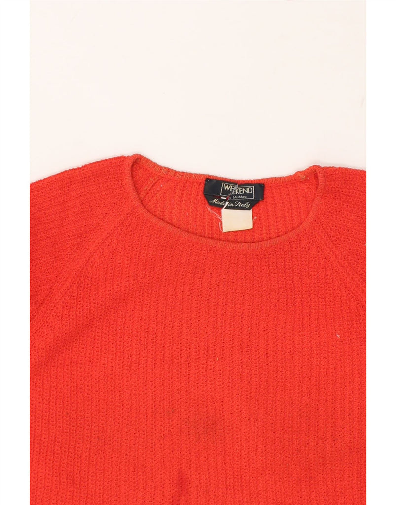 MAX MARA Womens Weekend Crew Neck Jumper Sweater UK 10 Small Red | Vintage Max Mara | Thrift | Second-Hand Max Mara | Used Clothing | Messina Hembry 