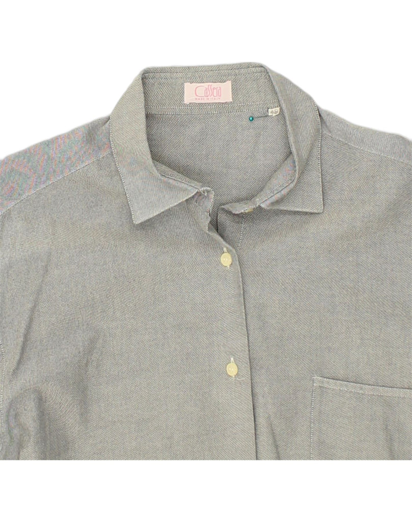 CASSERA Womens Shirt IT 48 XL Grey Cotton | Vintage Cassera | Thrift | Second-Hand Cassera | Used Clothing | Messina Hembry 