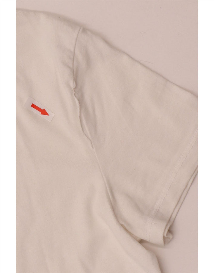 Levi's Womens Graphic T-Shirt Top UK 14 Medium White Cotton