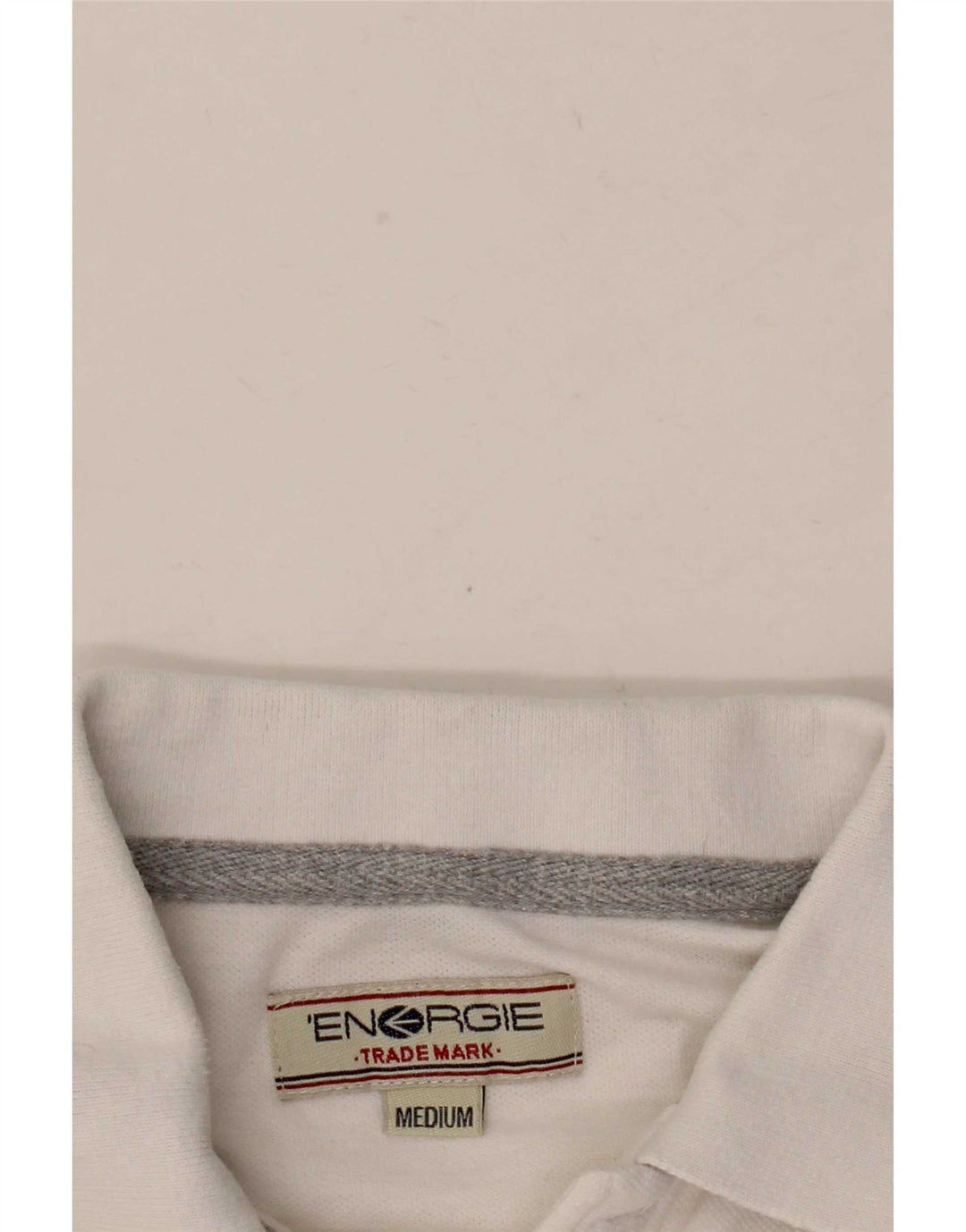Energie Mens Long Sleeve Polo Shirt Medium White