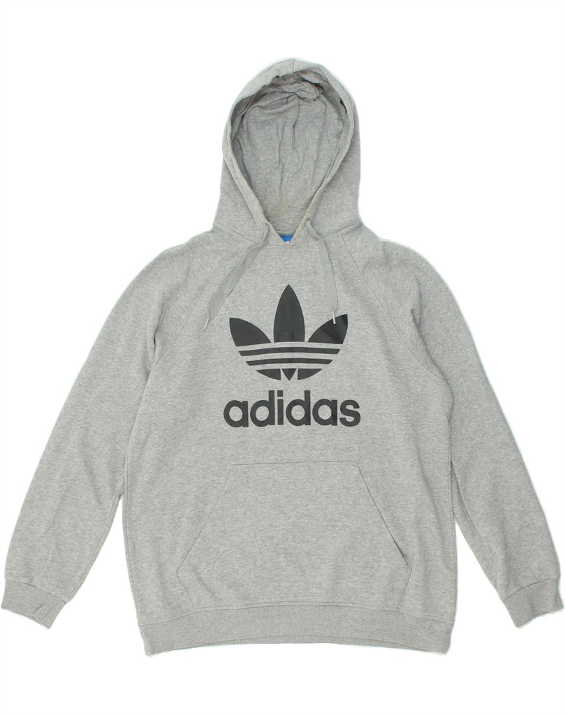 ADIDAS Mens Graphic Hoodie Jumper Large Grey Cotton | Vintage Adidas | Thrift | Second-Hand Adidas | Used Clothing | Messina Hembry 