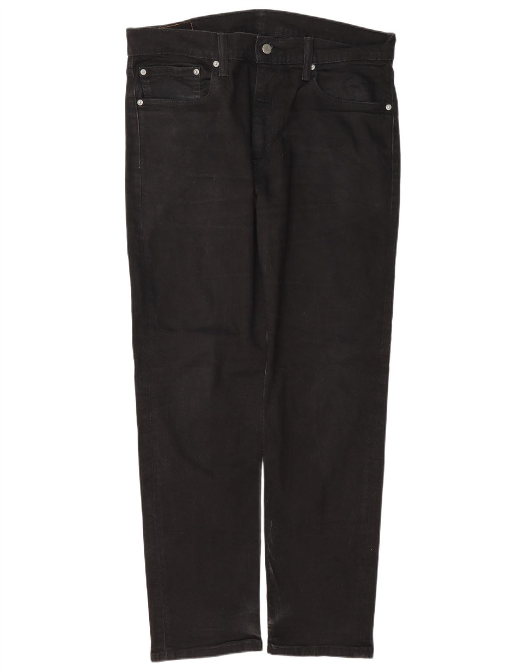 Levi's Mens 502 Tapered Jeans W36 L32 Black Cotton