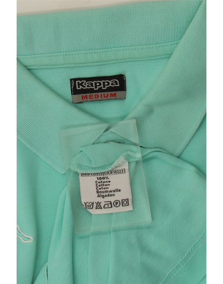 KAPPA Mens Polo Shirt Medium Turquoise Cotton