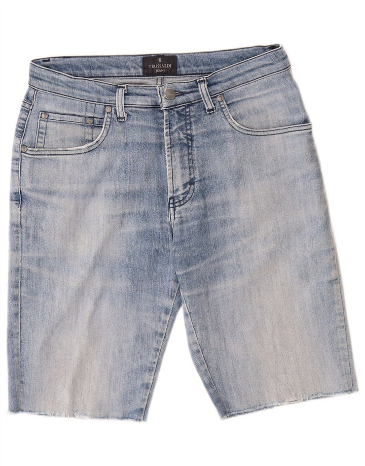 Trussardi Mens Denim Shorts W30 Medium Blue Cotton