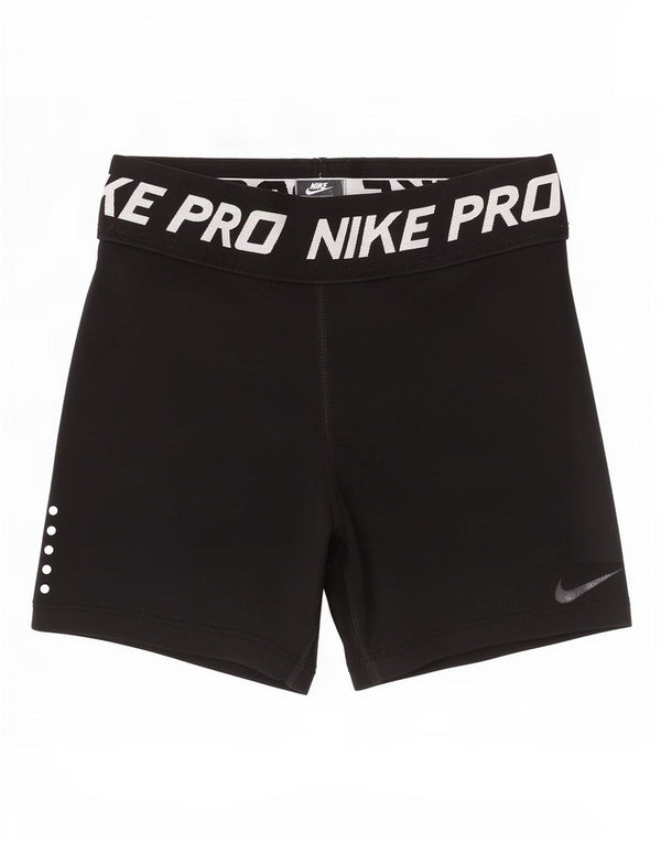 Nike Girls Dri Fit Graphic Sport Shorts 11-12 Years Black
