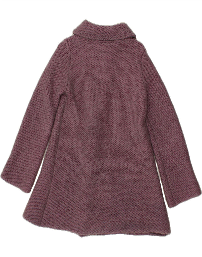 BENETTON Girls Knit Overcoat 11-12 Years 2XL  Purple Acrylic Vintage Benetton and Second-Hand Benetton from Messina Hembry 