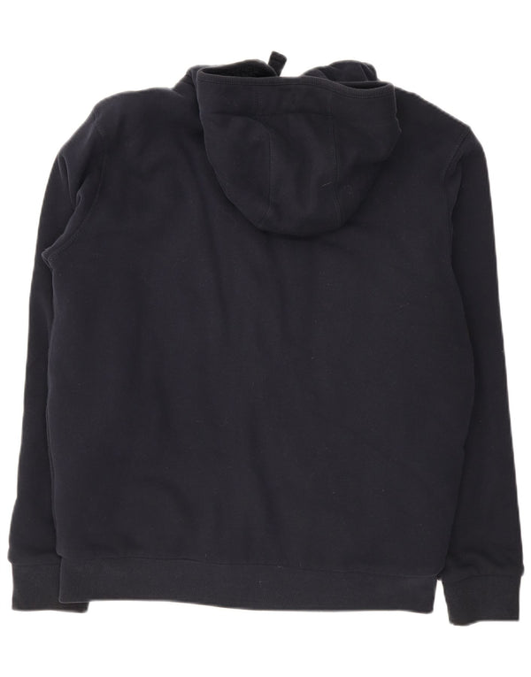Crew Clothing Mens Zip Hoodie Sweater Medium Navy Blue Cotton