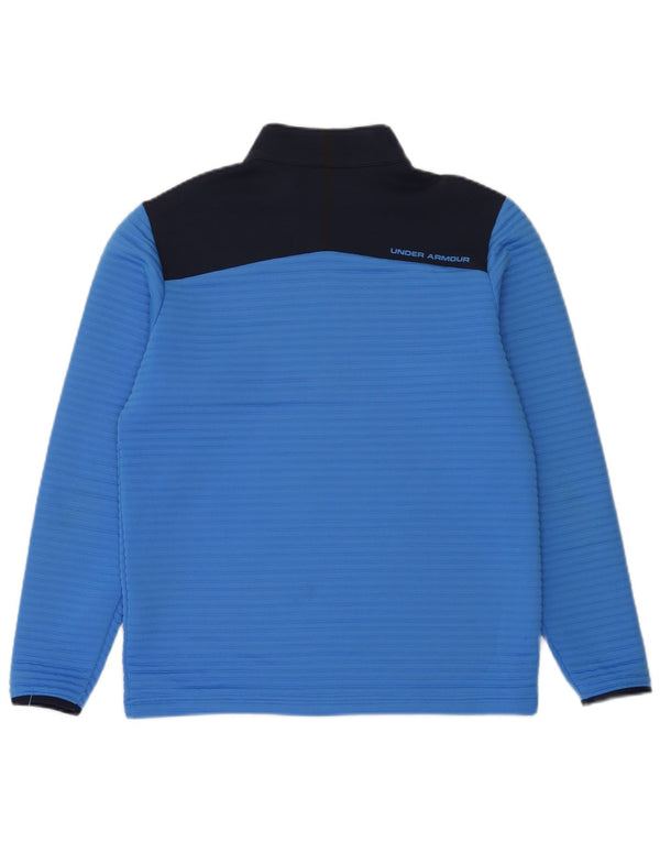 Under Armour Mens Cold Gear Pullover Tracksuit Top Medium Blue Colourblock